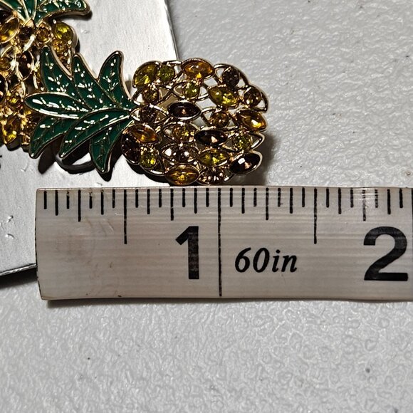 Sugarfix Baublebar Fine Apple PIneapple Drop Earrings Nickel Free Tropical - Picture 6 of 6